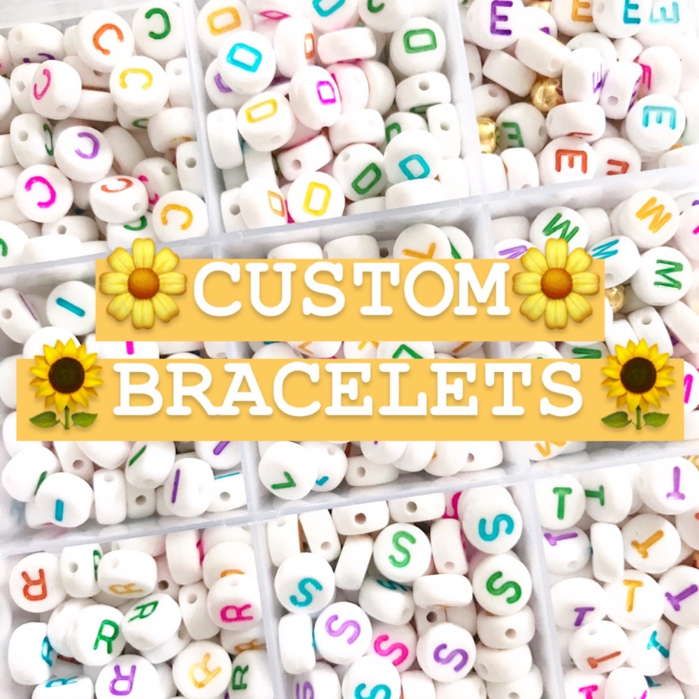 Custom Made Spell Out Pony Bead Candy Bracelets